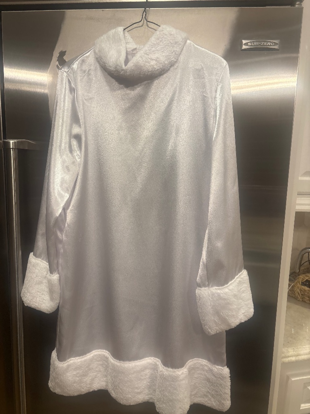 COSTUME:Enid Sinclair from Wednesday Addams Rave N Dance white satin party dress